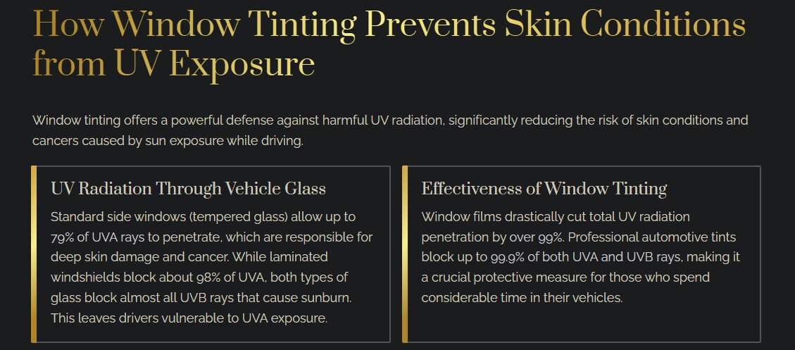 Window Tinting Protect Skin from UV Rays